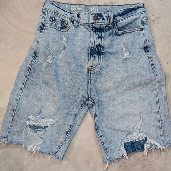 ANA DESTRUCTED 90's BERMUDA JEAN SHORT - Picture 1 of 7
